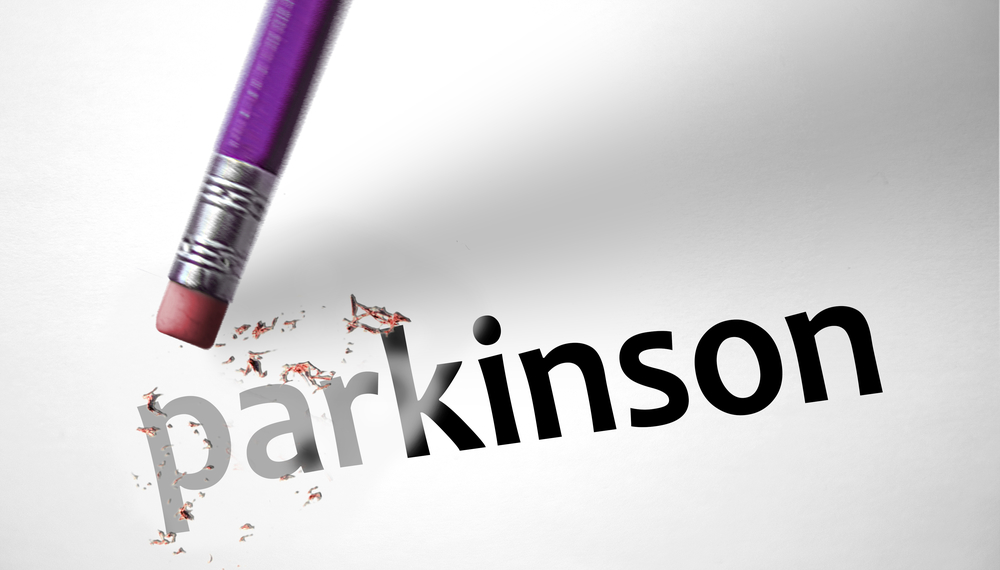 Eraser deleting the word Parkinson, Dr. Hinz research changed the way Parkinson's is treated